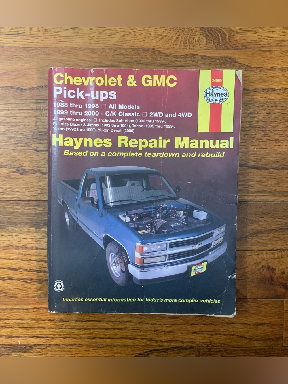 Vintage Haynes Automotive Repair Manual #24065 Chevrolet & GMC Pick-ups 1988-98